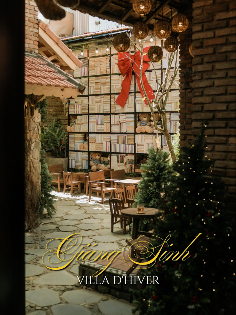 Cafe trang trí giáng sinh Đà Lạt